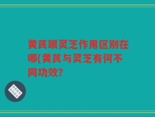 黄芪跟灵芝作用区别在哪(黄芪与灵芝有何不同功效？