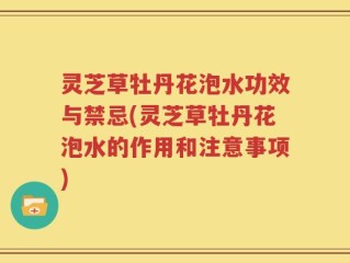 灵芝草牡丹花泡水功效与禁忌(灵芝草牡丹花泡水的作用和注意事项)