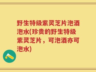野生特级紫灵芝片泡酒泡水(珍贵的野生特级紫灵芝片，可泡酒亦可泡水)