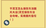 干灵芝怎么保存方法图片大全(灵芝保存方法全攻略，实用图片指引！)
