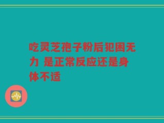 吃灵芝孢子粉后犯困无力 是正常反应还是身体不适