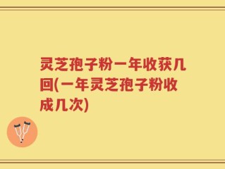 灵芝孢子粉一年收获几回(一年灵芝孢子粉收成几次)