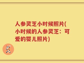 人参灵芝小时候照片(小时候的人参灵芝：可爱的婴儿照片)