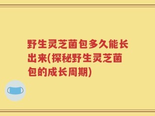 野生灵芝菌包多久能长出来(探秘野生灵芝菌包的成长周期)