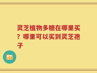 灵芝植物多糖在哪里买？哪里可以买到灵芝孢子