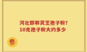 河北邯郸灵芝孢子粉？10克孢子粉大约多少