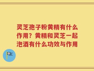 灵芝孢子粉黄精有什么作用？黄精和灵芝一起泡酒有什么功效与作用
