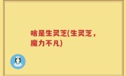 啥是生灵芝(生灵芝，魔力不凡)