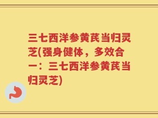 三七西洋参黄芪当归灵芝(强身健体，多效合一：三七西洋参黄芪当归灵芝)