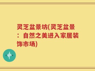 灵芝盆景坊(灵芝盆景：自然之美进入家居装饰市场)