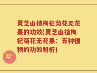 灵芝山楂枸杞菊花无花果的功效(灵芝山楂枸杞菊花无花果：五种植物的功效解析)