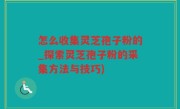 怎么收集灵芝孢子粉的_探索灵芝孢子粉的采集方法与技巧)