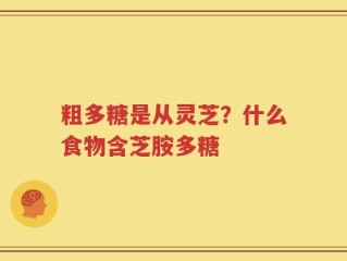 粗多糖是从灵芝？什么食物含芝胺多糖