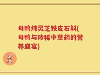母鸭炖灵芝铁皮石斛(母鸭与珍稀中草药的营养盛宴)