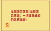 龙麒源灵芝园(龙麒源灵芝园：一场肆意盛放的灵芝盛宴)