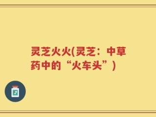 灵芝火火(灵芝：中草药中的“火车头”)