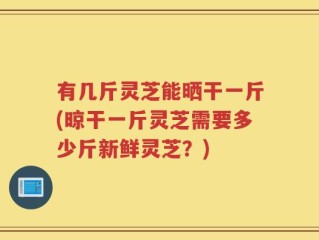 有几斤灵芝能晒干一斤(晾干一斤灵芝需要多少斤新鲜灵芝？)