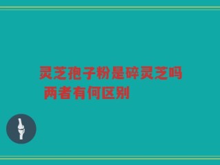 灵芝孢子粉是碎灵芝吗 两者有何区别