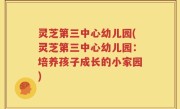 灵芝第三中心幼儿园(灵芝第三中心幼儿园：培养孩子成长的小家园)