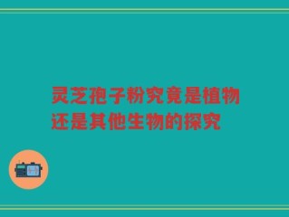 灵芝孢子粉究竟是植物还是其他生物的探究