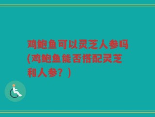 鸡鲍鱼可以灵芝人参吗(鸡鲍鱼能否搭配灵芝和人参？)