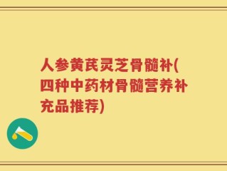 人参黄芪灵芝骨髓补(四种中药材骨髓营养补充品推荐)