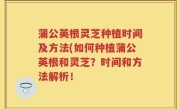 蒲公英根灵芝种植时间及方法(如何种植蒲公英根和灵芝？时间和方法解析！
