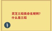 灵芝三萜类命名规则？什么是三萜