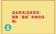 正朵灵芝(正朵灵芝：菌类“皇后”的身份证明)
