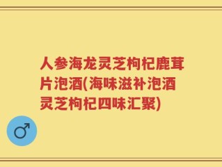 人参海龙灵芝枸杞鹿茸片泡酒(海味滋补泡酒灵芝枸杞四味汇聚)