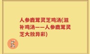 人参鹿茸灵芝鸡汤(滋补鸡汤——人参鹿茸灵芝大放异彩)