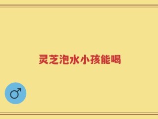 灵芝泡水小孩能喝