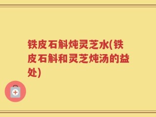 铁皮石斛炖灵芝水(铁皮石斛和灵芝炖汤的益处)