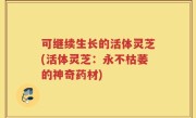 可继续生长的活体灵芝(活体灵芝：永不枯萎的神奇药材)