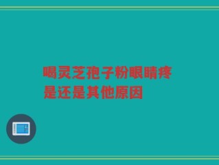 喝灵芝孢子粉眼睛疼 是还是其他原因