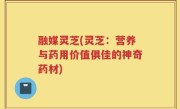 融媒灵芝(灵芝：营养与药用价值俱佳的神奇药材)