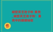 破壁灵芝孢子粉 果壳_破壁灵芝孢子粉：果壳中的健康秘密