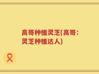 高哥种植灵芝(高哥：灵芝种植达人)