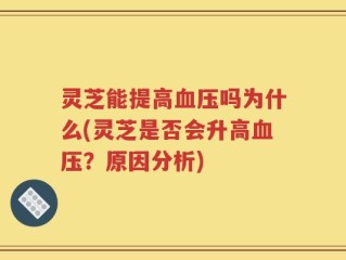 灵芝能提高血压吗为什么(灵芝是否会升高血压？原因分析)