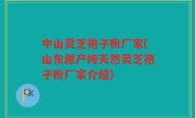 中山灵芝孢子粉厂家(山东原产纯天然灵芝孢子粉厂家介绍)