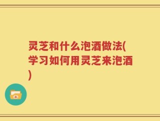 灵芝和什么泡酒做法(学习如何用灵芝来泡酒)