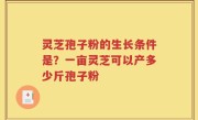 灵芝孢子粉的生长条件是？一亩灵芝可以产多少斤孢子粉