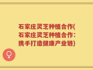 石家庄灵芝种植合作(石家庄灵芝种植合作：携手打造健康产业链)