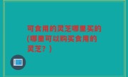 可食用的灵芝哪里买的(哪里可以购买食用的灵芝？)