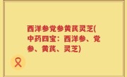 西洋参党参黄芪灵芝(中药四宝：西洋参、党参、黄芪、灵芝)