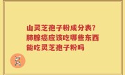山灵芝孢子粉成分表？肺腺癌应该吃哪些东西能吃灵芝孢子粉吗