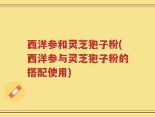 西洋参和灵芝狍子粉(西洋参与灵芝狍子粉的搭配使用)