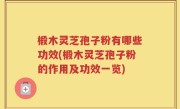 椴木灵芝孢子粉有哪些功效(椴木灵芝孢子粉的作用及功效一览)