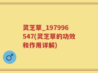灵芝草_197996547(灵芝草的功效和作用详解)