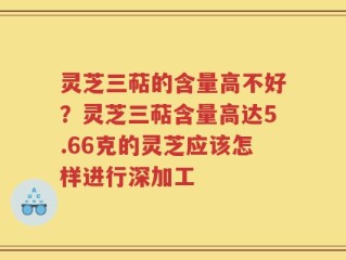 灵芝三萜的含量高不好？灵芝三萜含量高达5.66克的灵芝应该怎样进行深加工